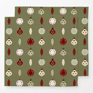 Servietten Weihnachtskugeln Muster