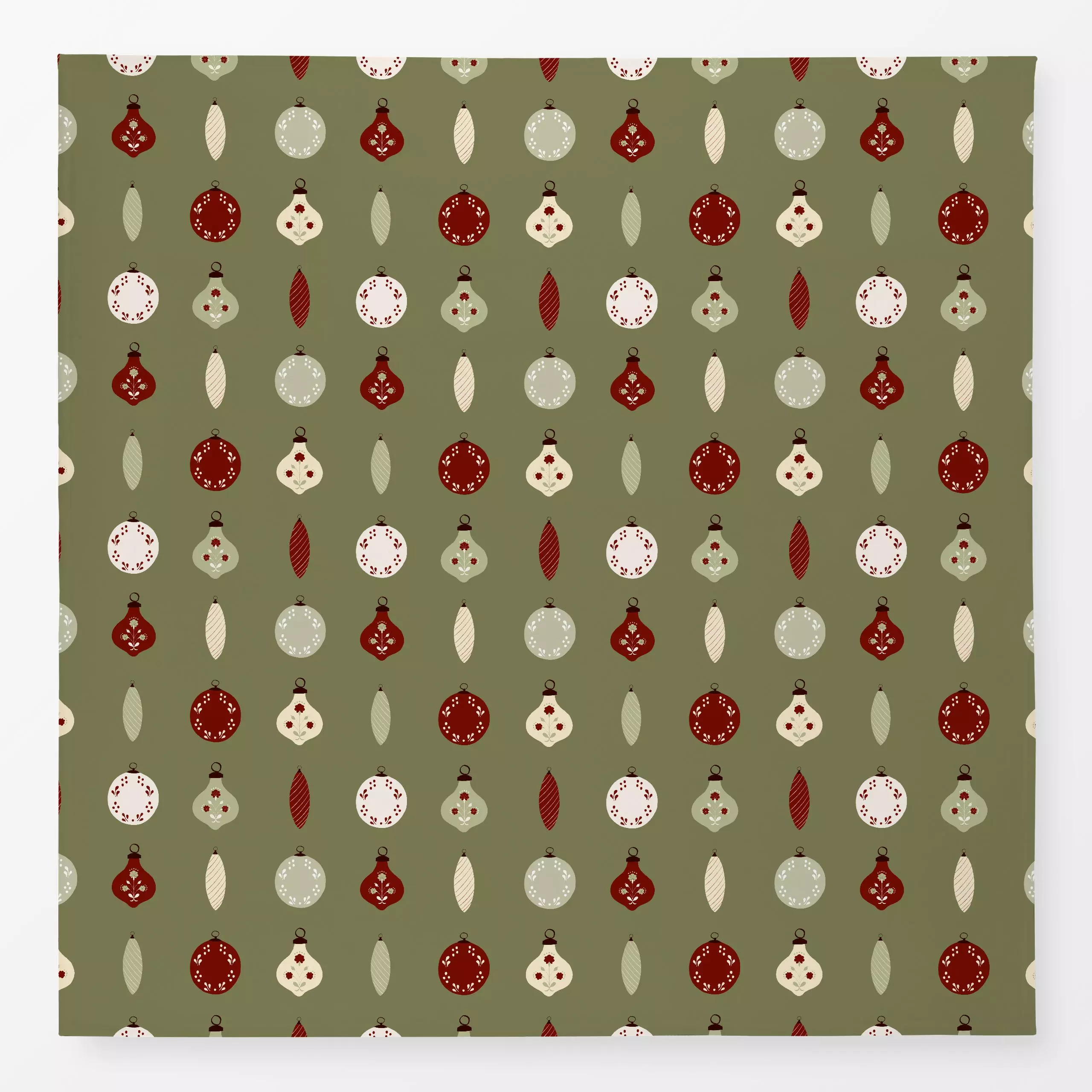 Tischdecke Weihnachtskugeln Muster - Weihnachten - von „Sophie Augustin Illustration"; Weihnachten, weihnachtlich, Weihnacht...
