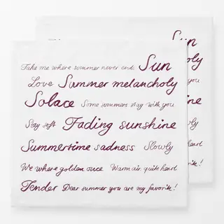 Servietten Typo Englisch Beige