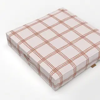 Bodenkissen Karo Grid Muster Braun Beige