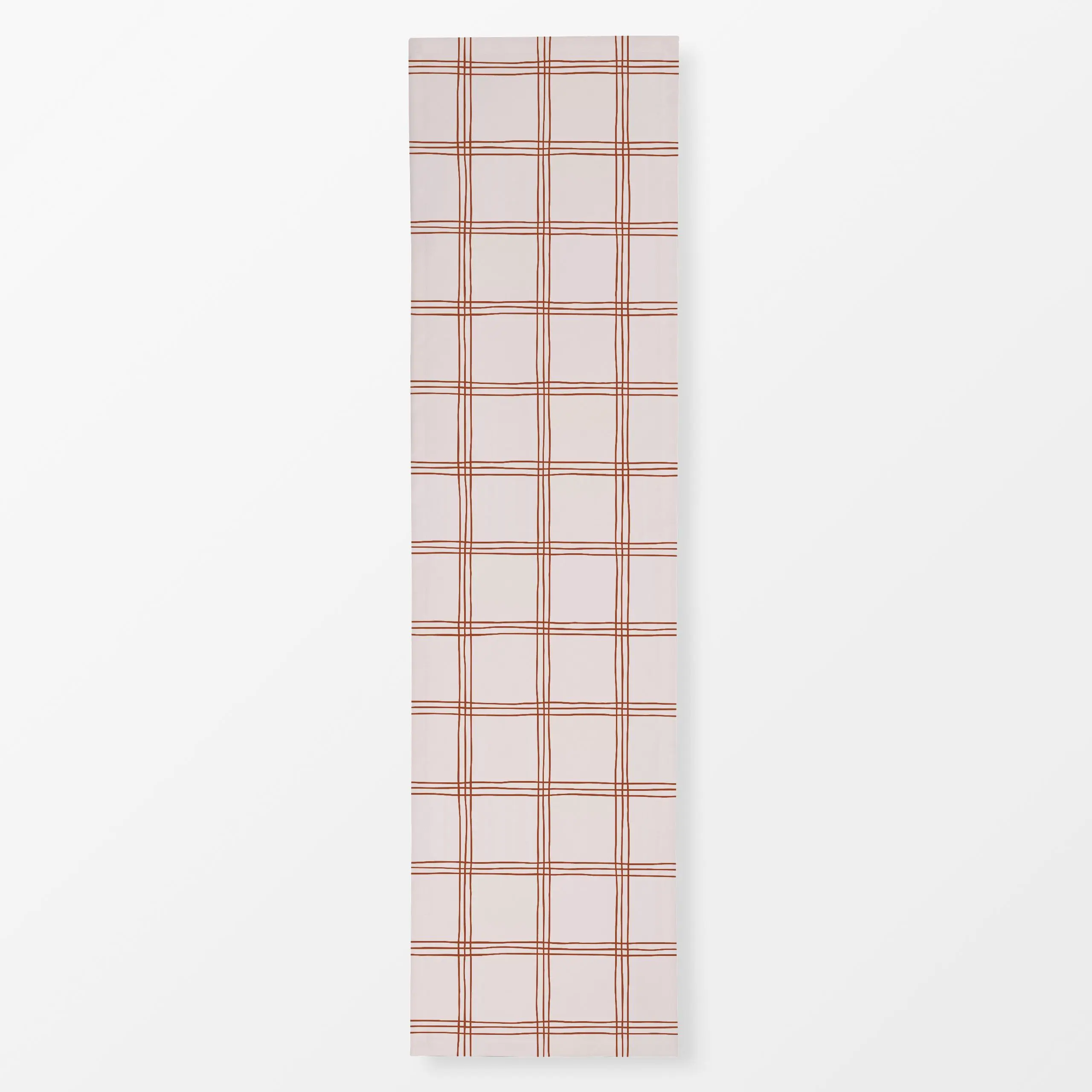 Tischläufer Karo Grid Muster Braun Beige - Herbst, Symbole & Muster - von „Kathrin Woo"; grid, Karo, landhaus, Herbstdeko, K...