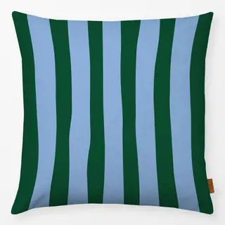 Kissen Streifen grün-blau