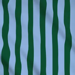 Meterware Streifen grün-blau