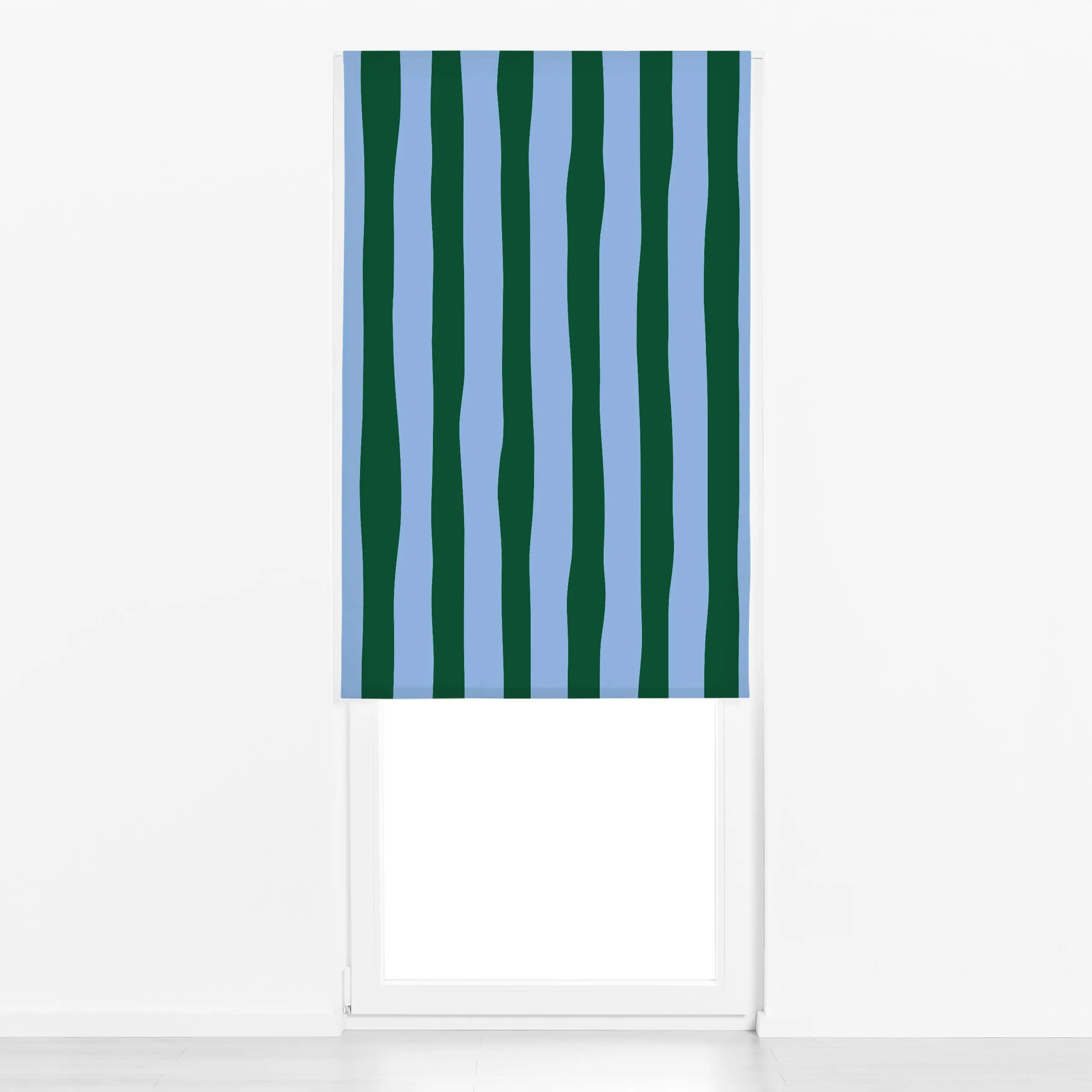 Raffrollo Streifen grün-blau - Sommer, Symbole & Muster - von „moDeern Design Studio"; Streifen, Sommer, gestreift, Streifen...