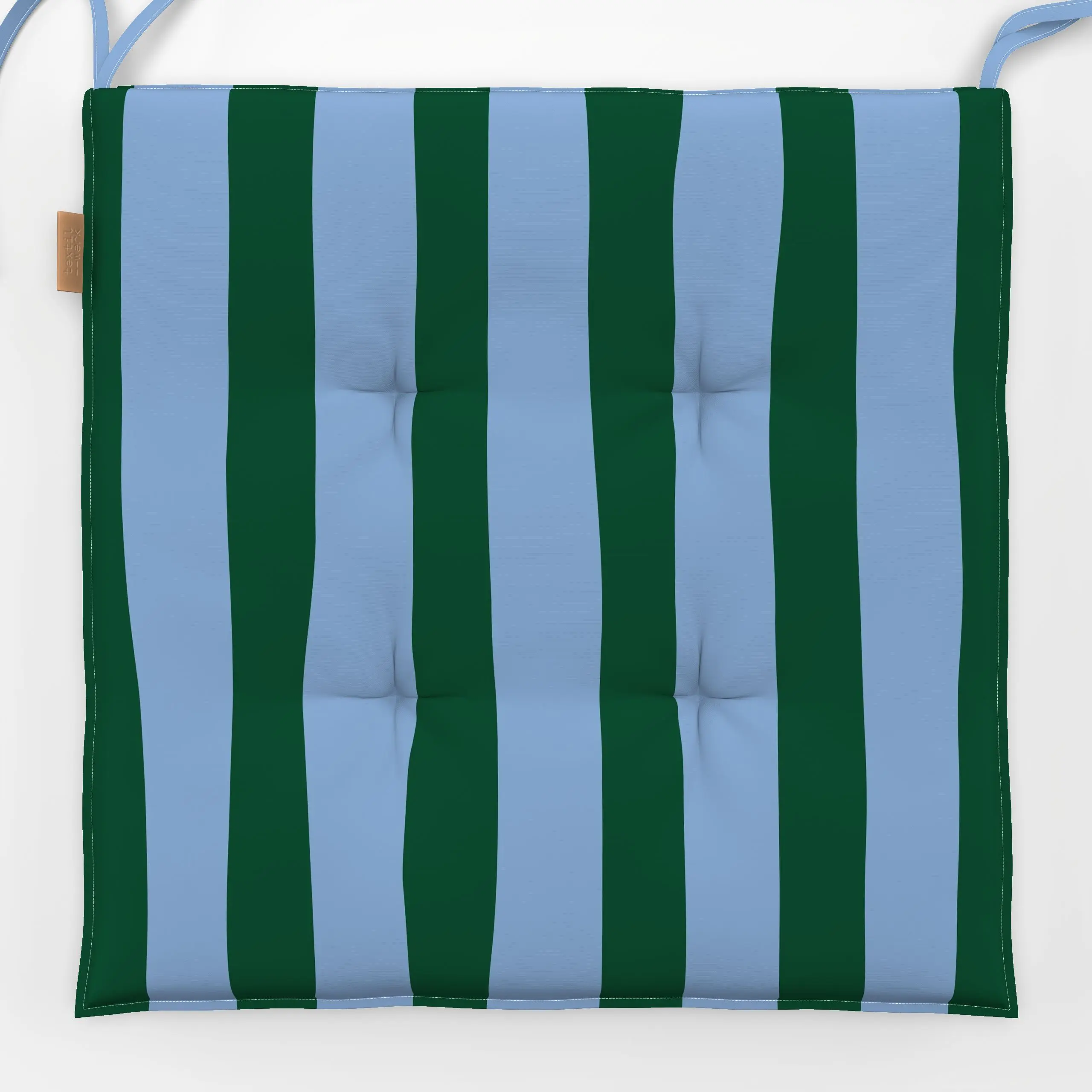 Sitzkissen Streifen grün-blau - Sommer, Symbole & Muster - von „moDeern Design Studio"; Streifen, Sommer, gestreift, Streife...