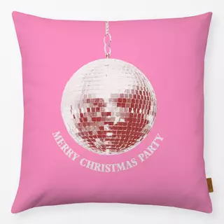 Kissen Christmas Party Discoball Pink