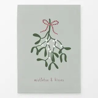 Geschirrtücher Mistletoe and kisses - grün