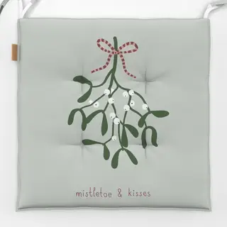 Sitzkissen Mistletoe and kisses - grün