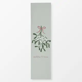Tischläufer Mistletoe and kisses - grün