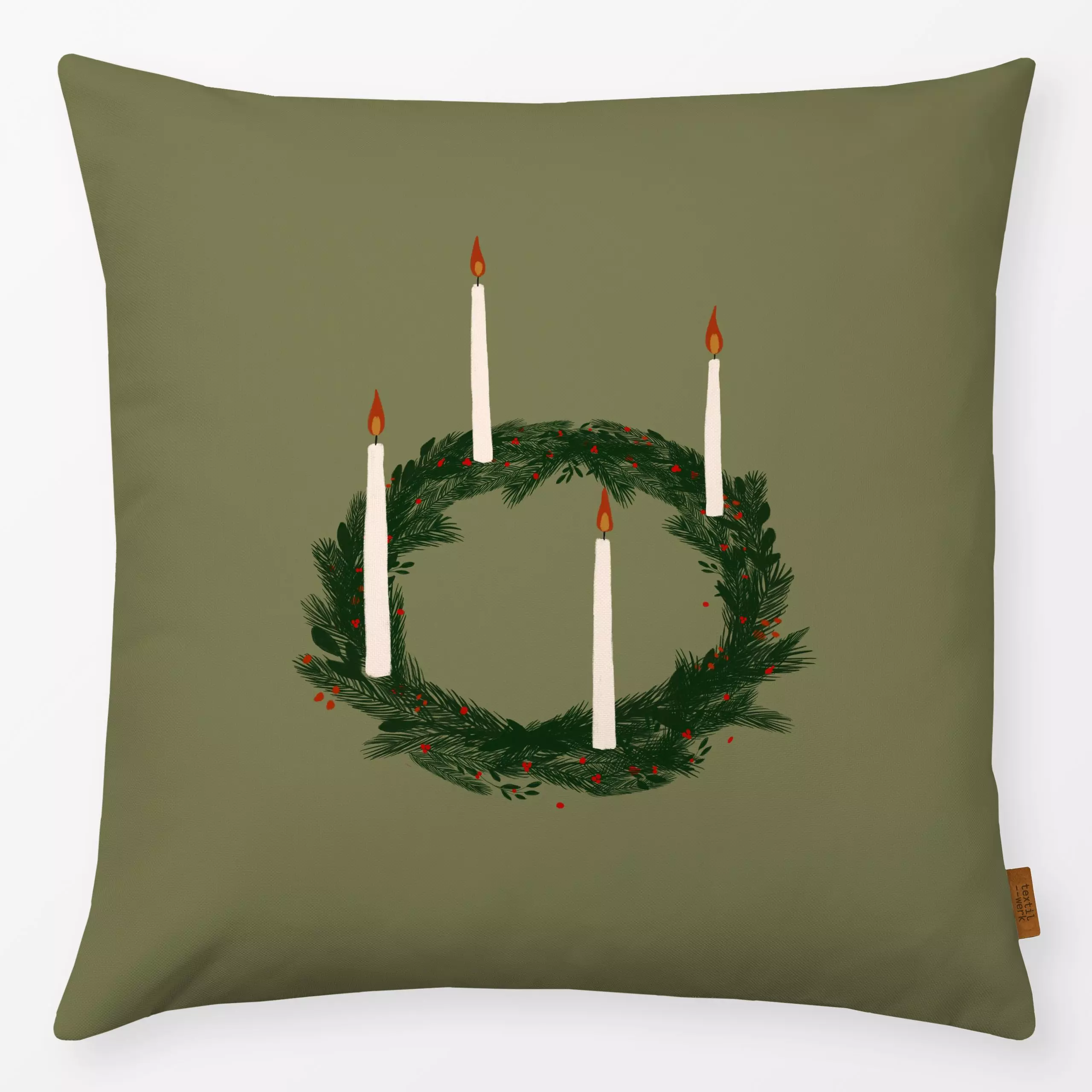 Kissen Vierter Advent - Weihnachten - von „Sophie Augustin Illustration"; Weihnachten, weihnachtlich, Weihnachtsdeko, weihna...