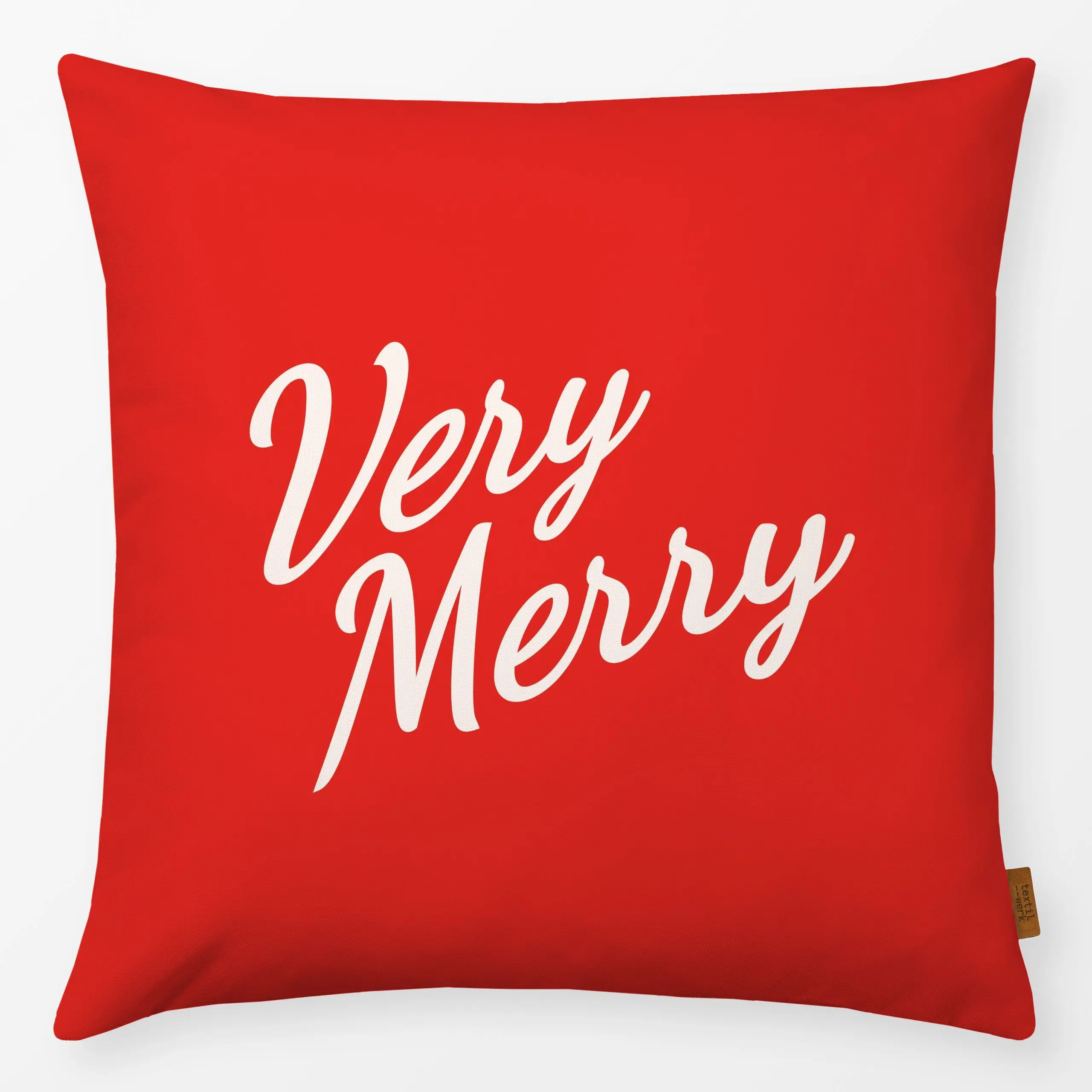 Kissen Very Merry Noel Red - Weihnachten, Winter - von „Jana Driver"; Protea, Weihnachten, christmas, janadriver, noel, seas...