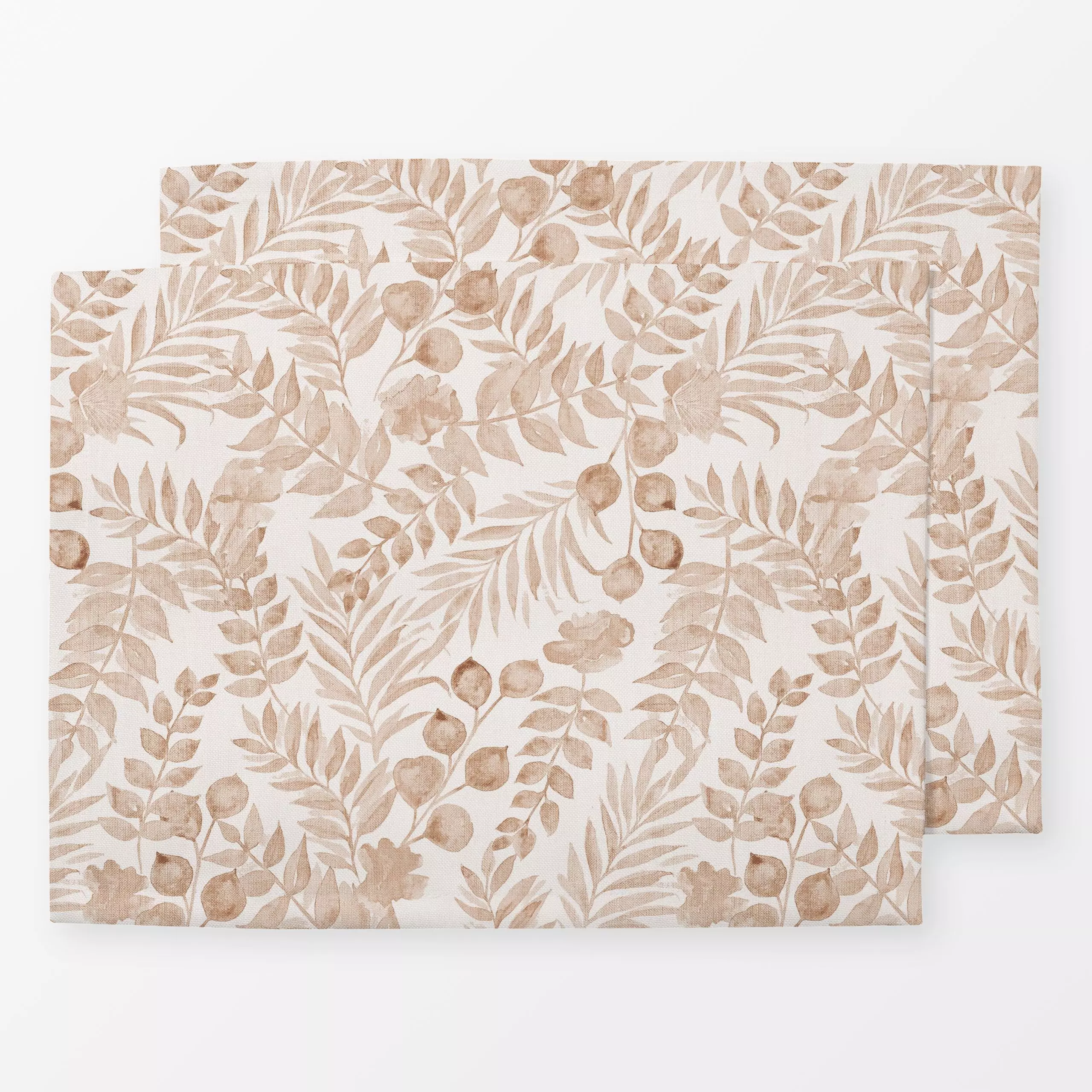 Tischset Cottage Spring Blätter Beige - Blumen & Florales, Pflanzen & Botanik - von „Bloomery Decor"; Trockenblumen, Blumen,...