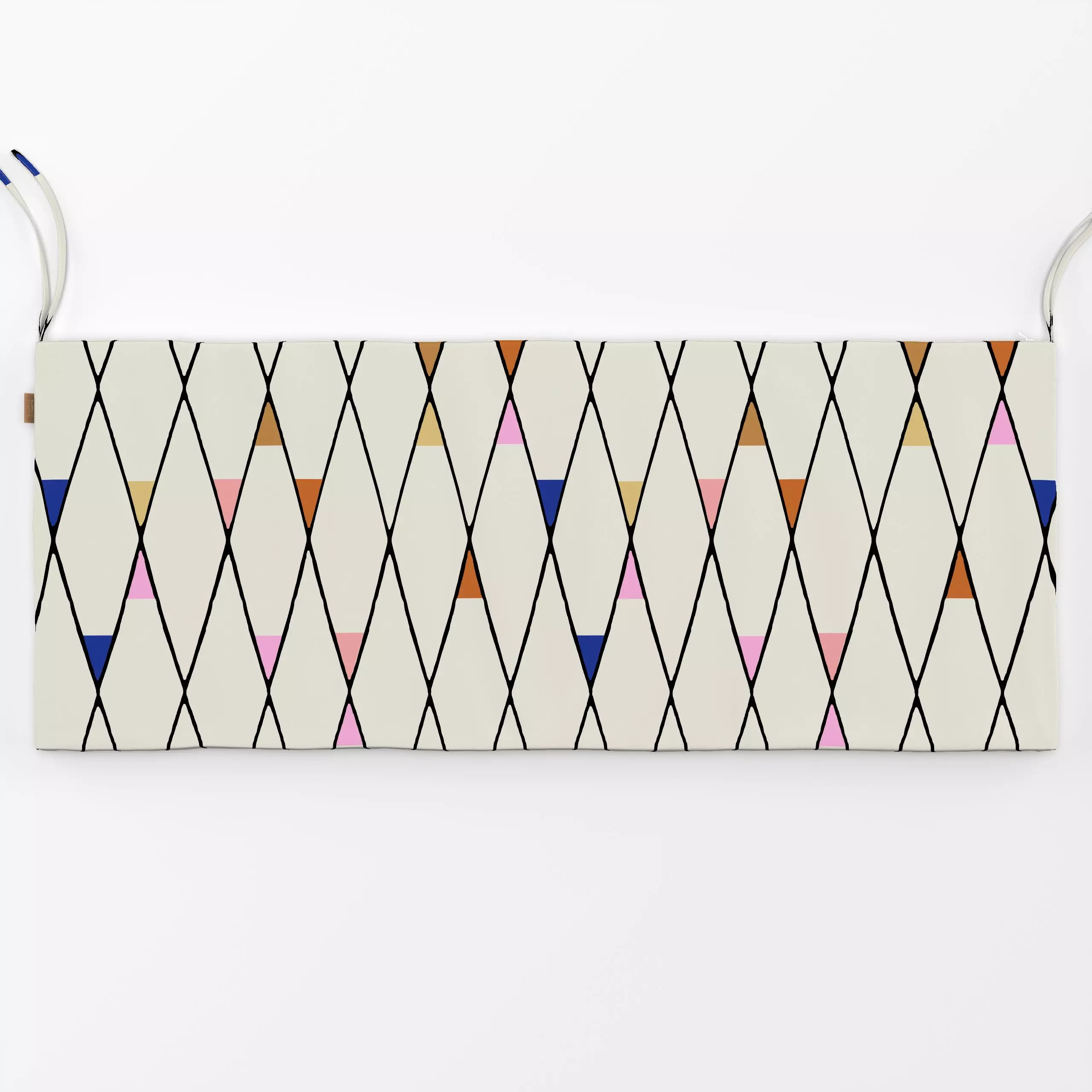 Bankauflage Crosswork bunt - Symbole & Muster, Retro & Vintage - von „Studio Kesse"; marrakesch, marrokko, boho, rosa, terra...