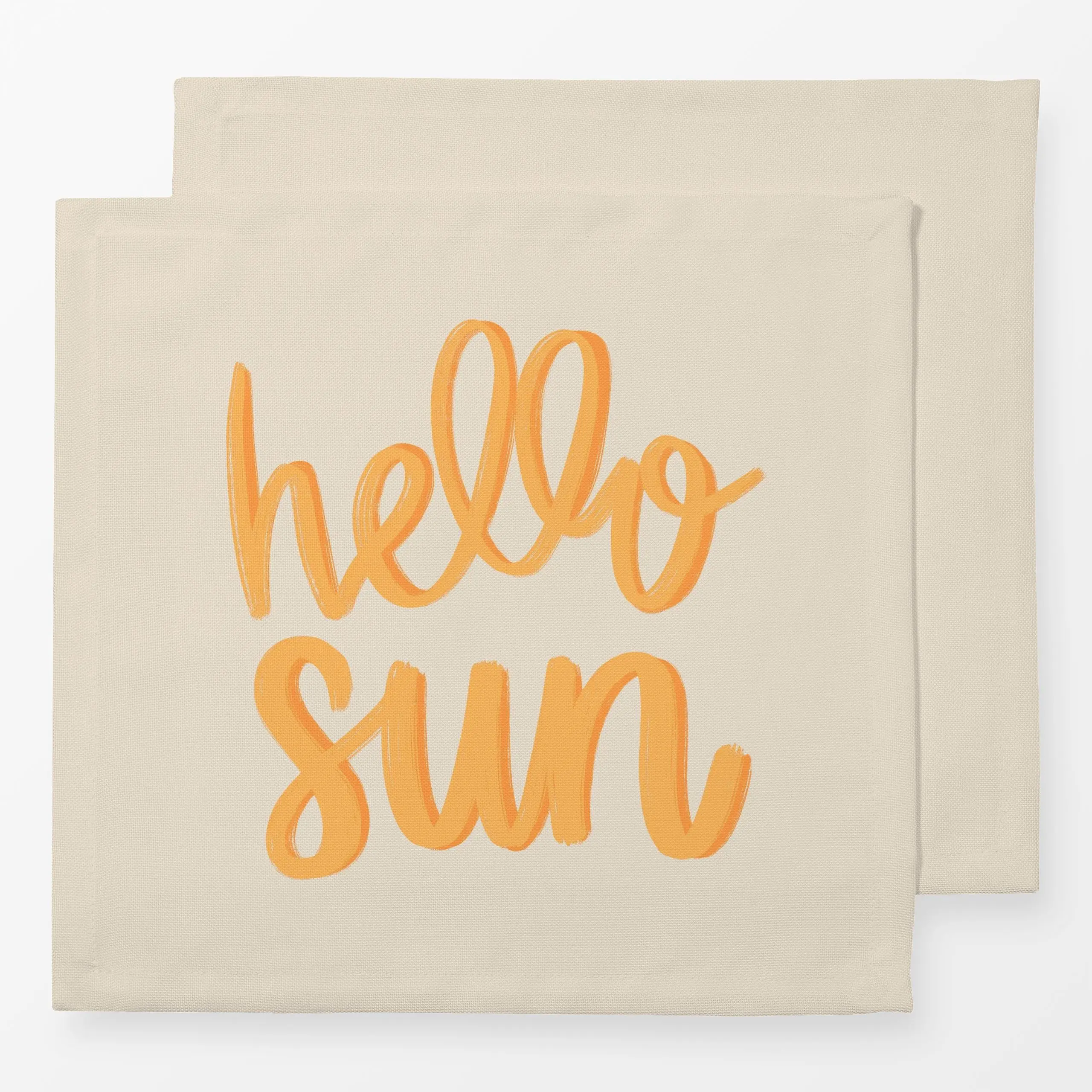 Servietten hello sun gelb - Sommer, Sprüche & Schriftzüge, Reise - von „Studio Kesse"; Strand, Sonne, Sommer, sunshine, Balk...