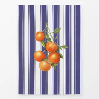 Geschirrtuch Coastal Stripes and oranges