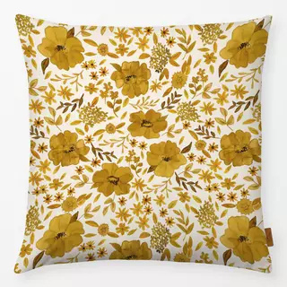 Kissen Retroflower Gold