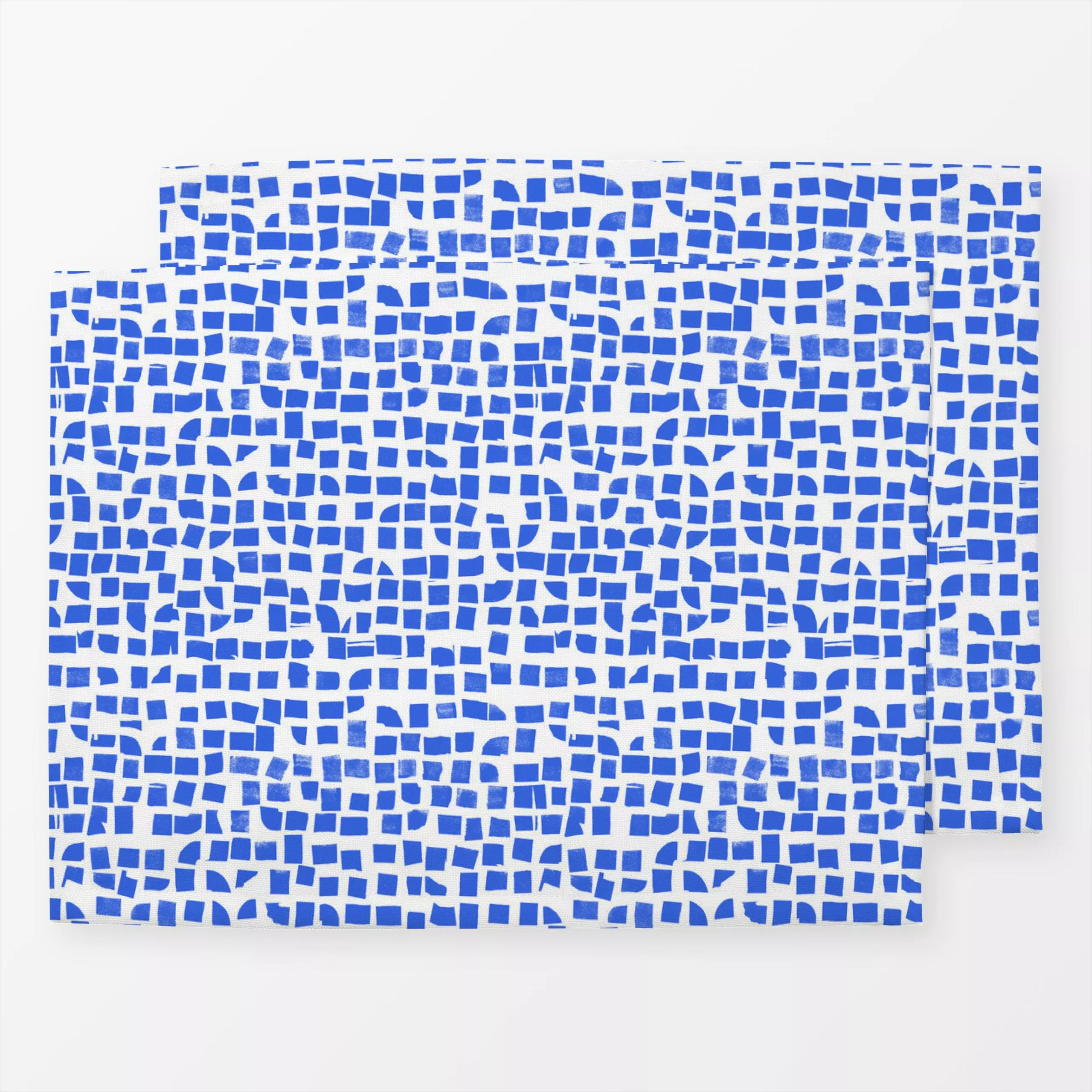 Tischset Blue Check, gemustert, von Julia Schumacher