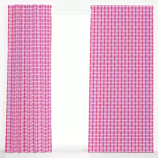 Dekovorhang Grid rosa-rot-lilac