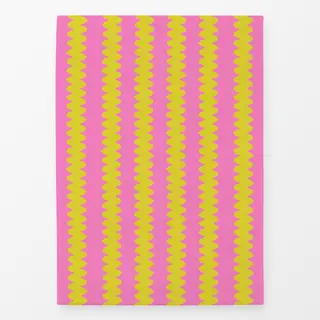 Geschirrtücher Wellen Streifen Pink Gelb