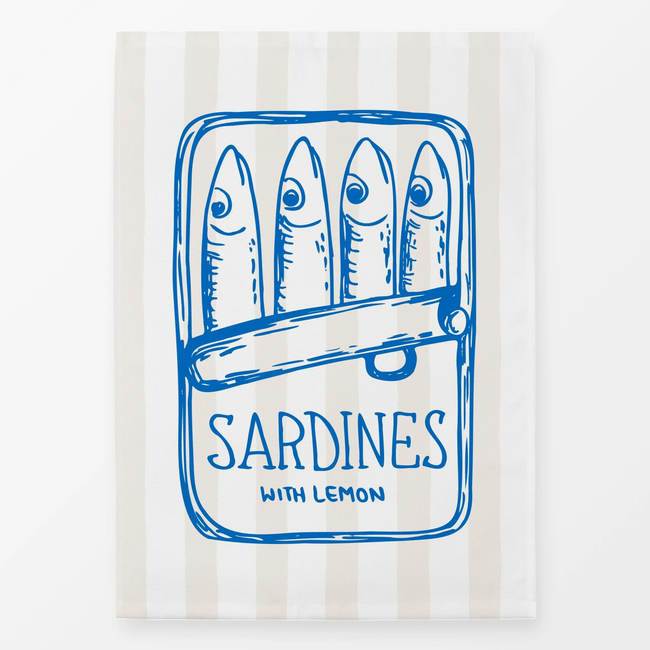 Geschirrtücher Sardines - Sommer, Symbole & Muster, Küche, Essen & Trinken - von „Barlena"; modern, Sommer, Reisen, gestreif...