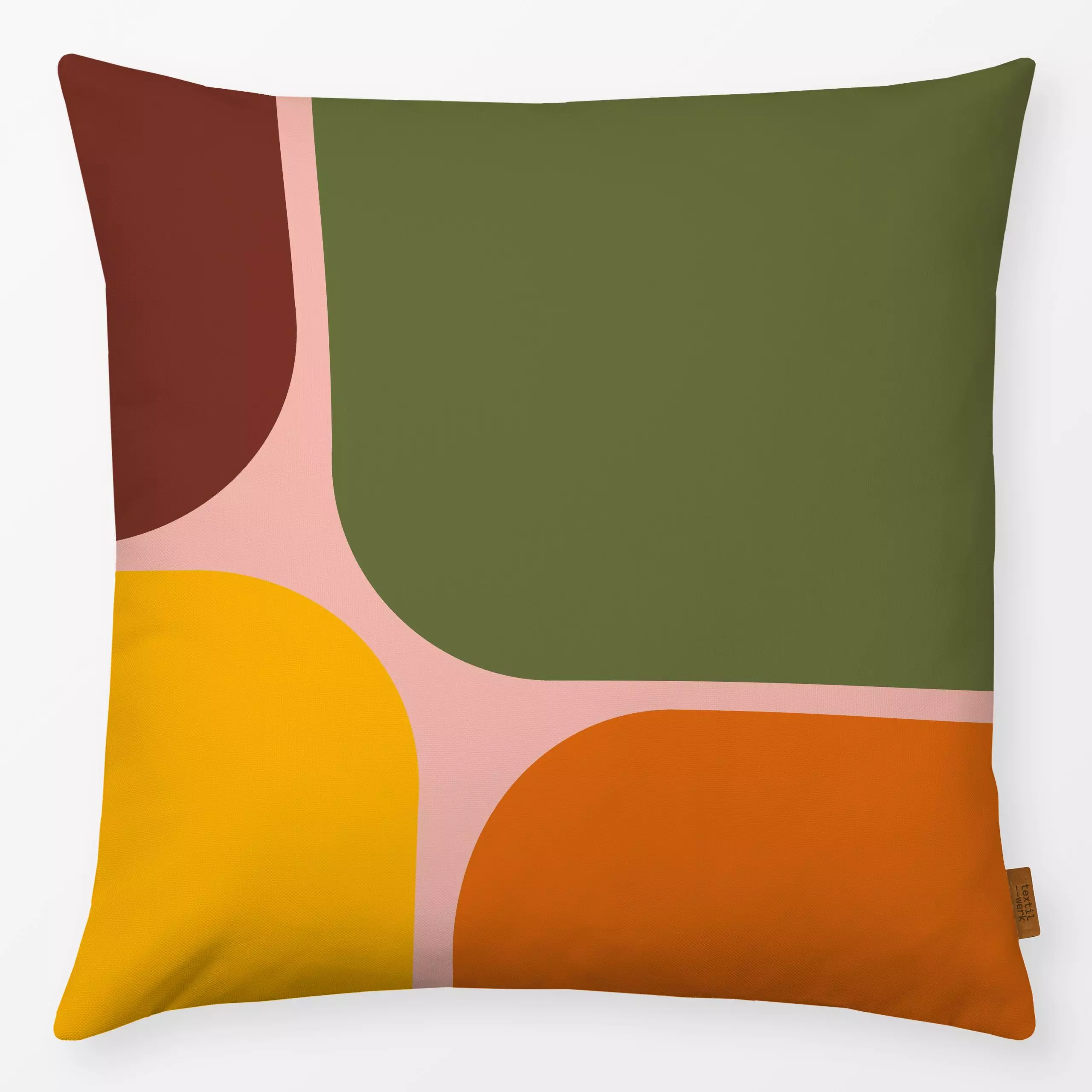 Kissen Rectangles - Herbst, Symbole & Muster - von „Kathrin Löffler"; Muster, abstrakt, modern, Herbst, pattern, colorblocki...