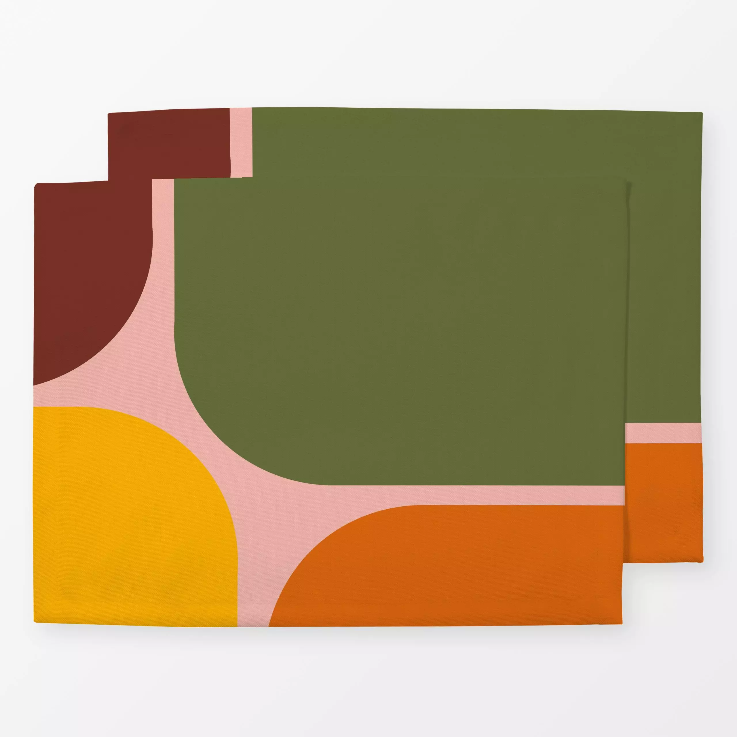 Tischset Rectangles - Herbst, Symbole & Muster - von „Kathrin Löffler"; Muster, abstrakt, modern, Herbst, pattern, colorbloc...