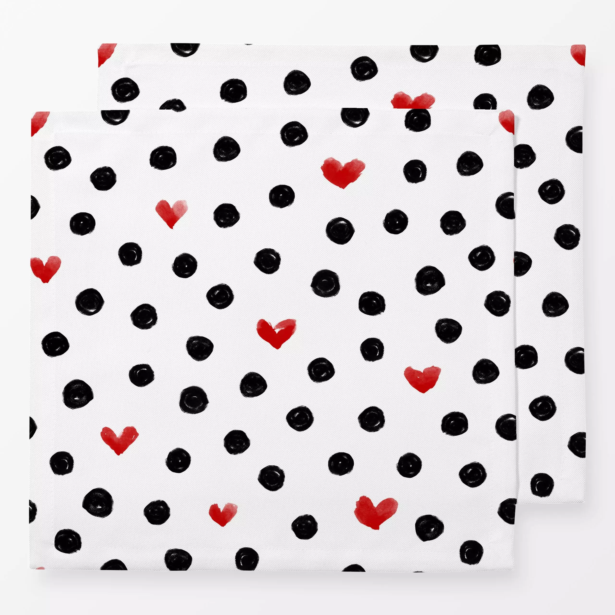Servietten Dots Lover 1 - Liebe, Romantik & Pride, Anlässe - von „Primus Pattern"; Punkte, Herzen, Valentinstag, Dots, punkt...