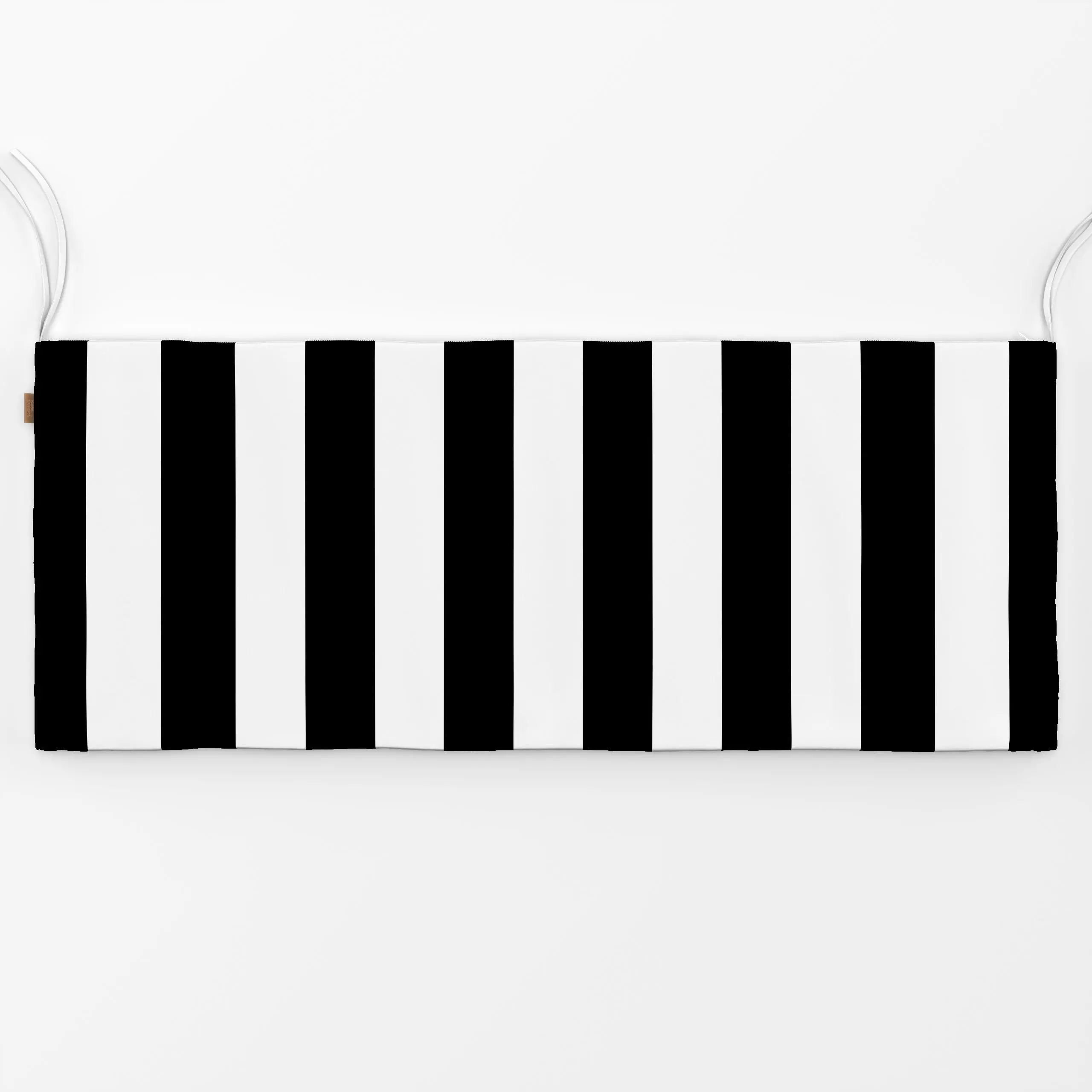 Bankauflage Simple Stripes Black And White - Symbole & Muster - von „Andrea Haase"; Elegant, gestreift, Streifenmuster, Schw...