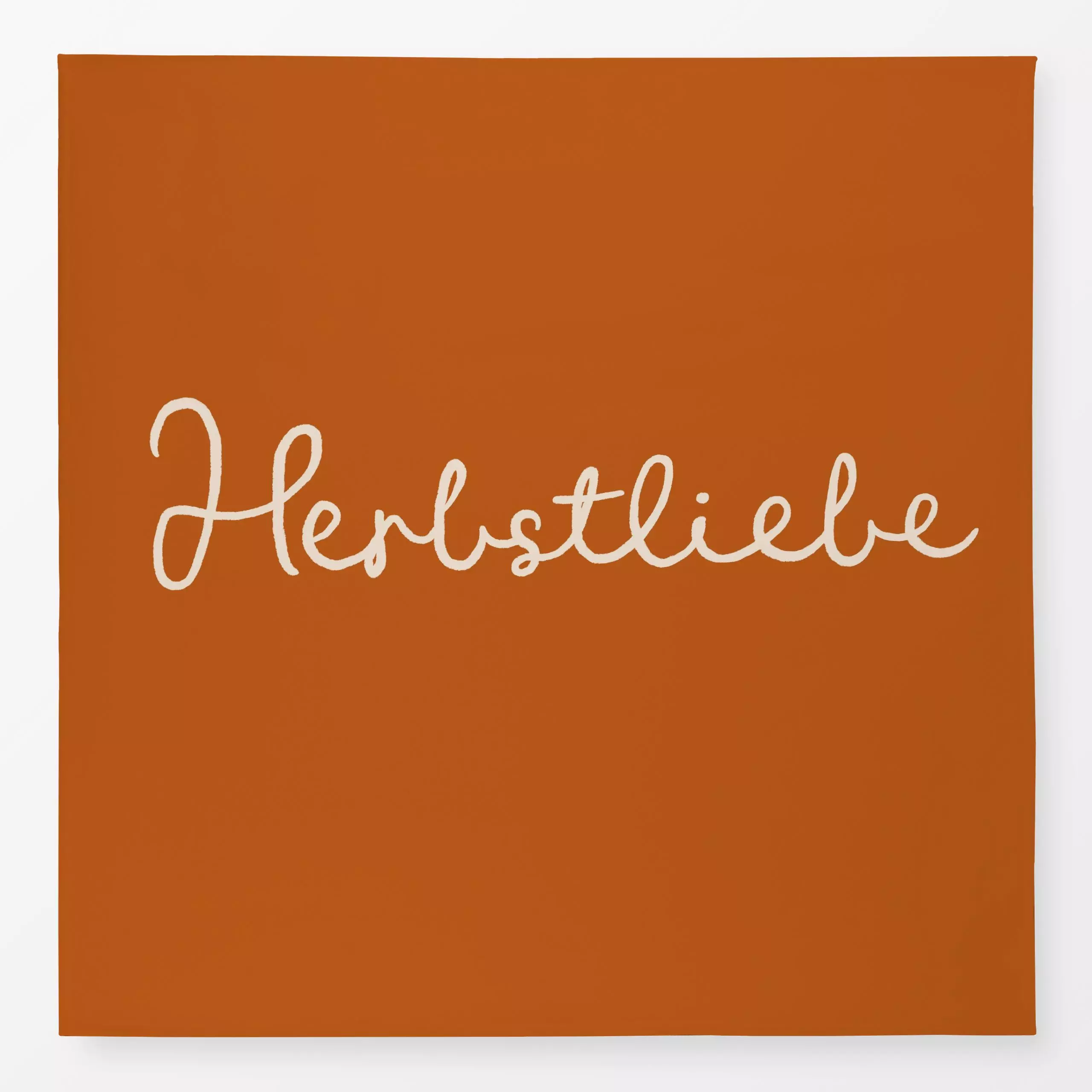 Tischdecke Herbstliebe Orange - Herbst, Sprüche & Schriftzüge - von „Studio Kesse"; Orange, Liebe, Herbst, kalt, Herbstdeko,...