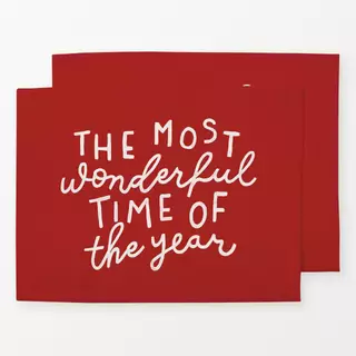 Tischset Wonderful Time rot