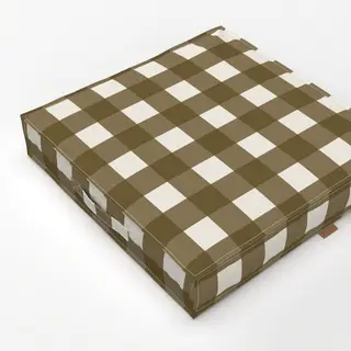 Bodenkissen Olive Gingham