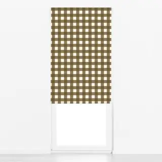 Raffrollo Olive Gingham