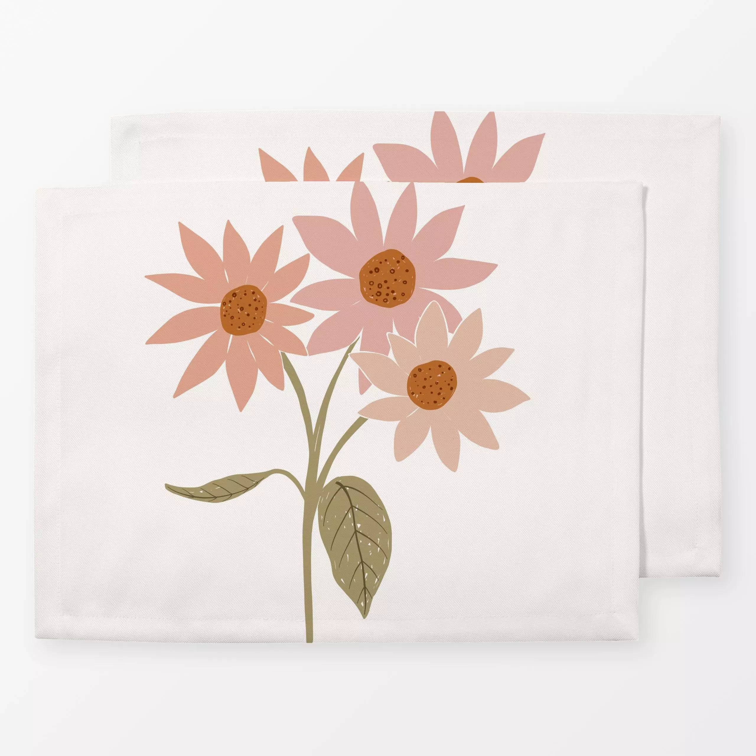 Tischset Blume abstrakt boho - Symbole & Muster - von „Kathrin Woo"; boho, abstrakt, Blumen, modern, floral, Herbst, Gartend...