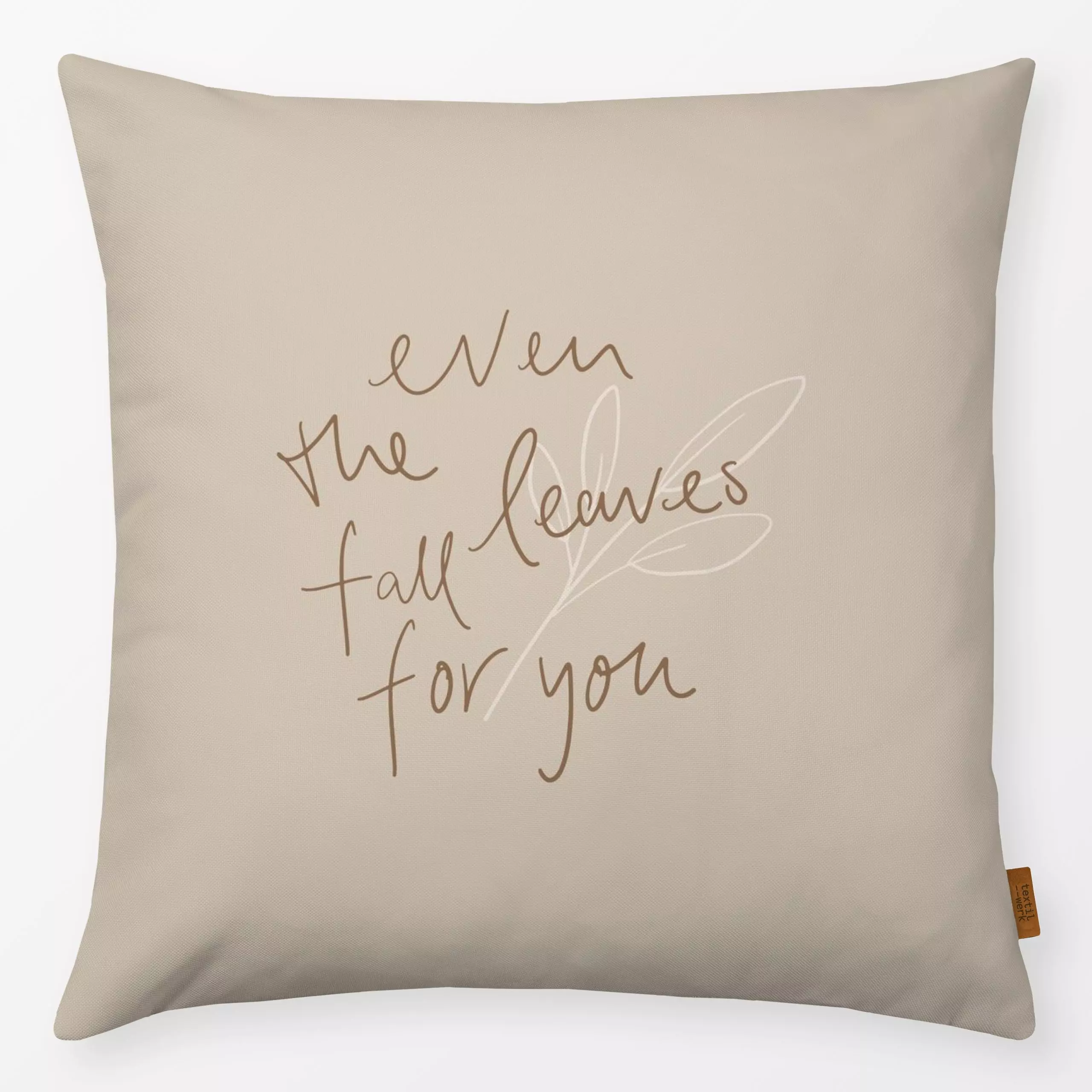 Kissen AUTUMN QUOTE - Herbst, Sprüche & Schriftzüge - von „Kruth Design"; boho, skandinavisch, Zitate und Slogans, Herbst, s...