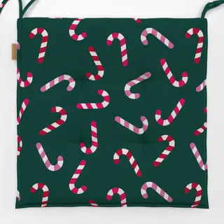 Sitzkissen Zuckerstangen grün rot