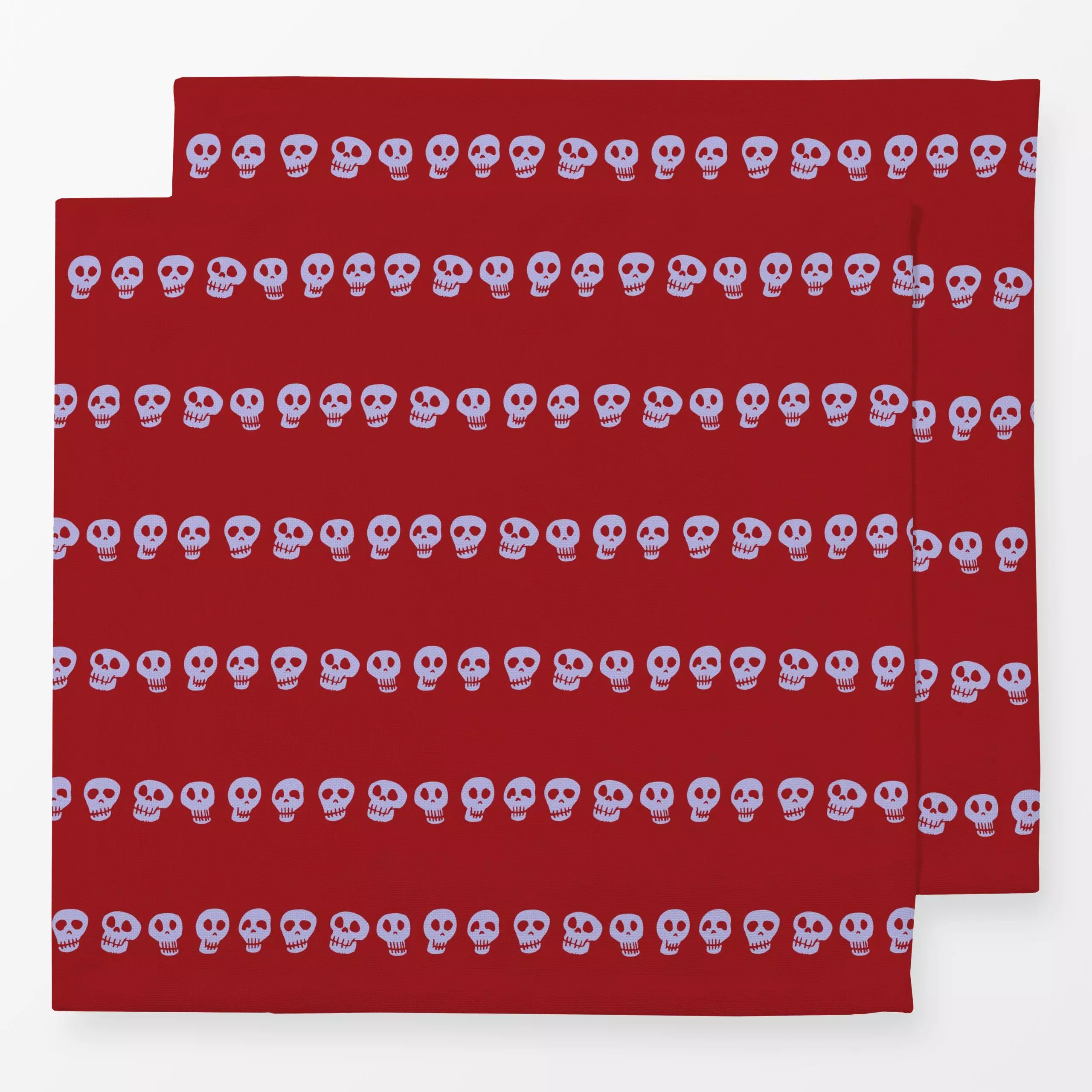 Servietten Skull Stripe Red - von „Verena Klöpper"; stripes, Halloween, totenkopf, happyhalloween, skull, fridakahlo, diasde...