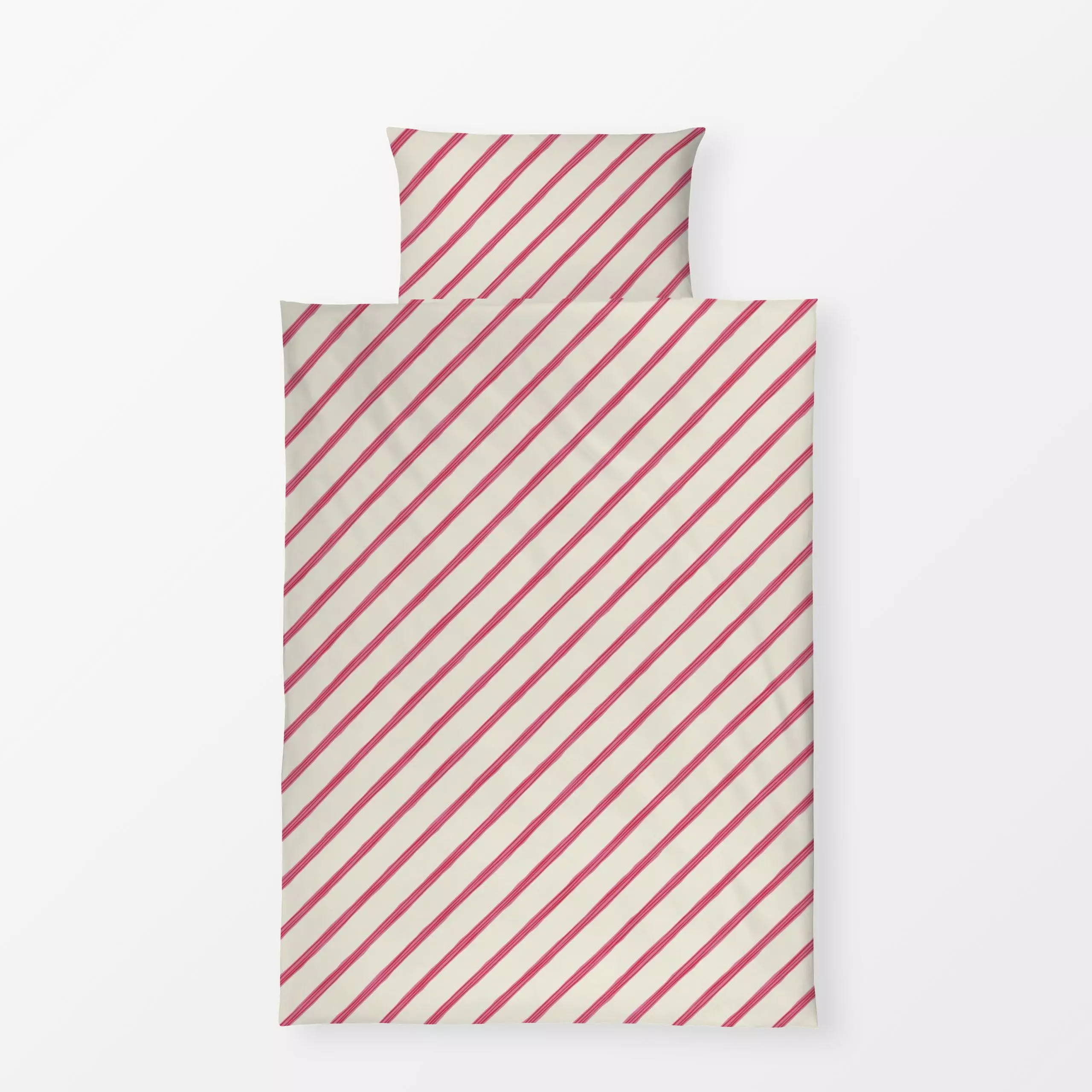 Bettwäsche Geschenkband Rosa - Symbole & Muster - von „DEINKI Studio"; Streifen, Weihnachten, weihnachtlich, Weihnachtsdeko,...