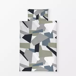 Bettwäsche Geo Scandi Formen Blau