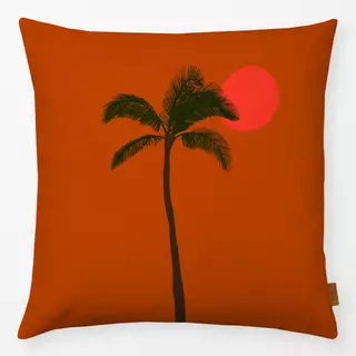 Kissen Palme und Sonne Orange