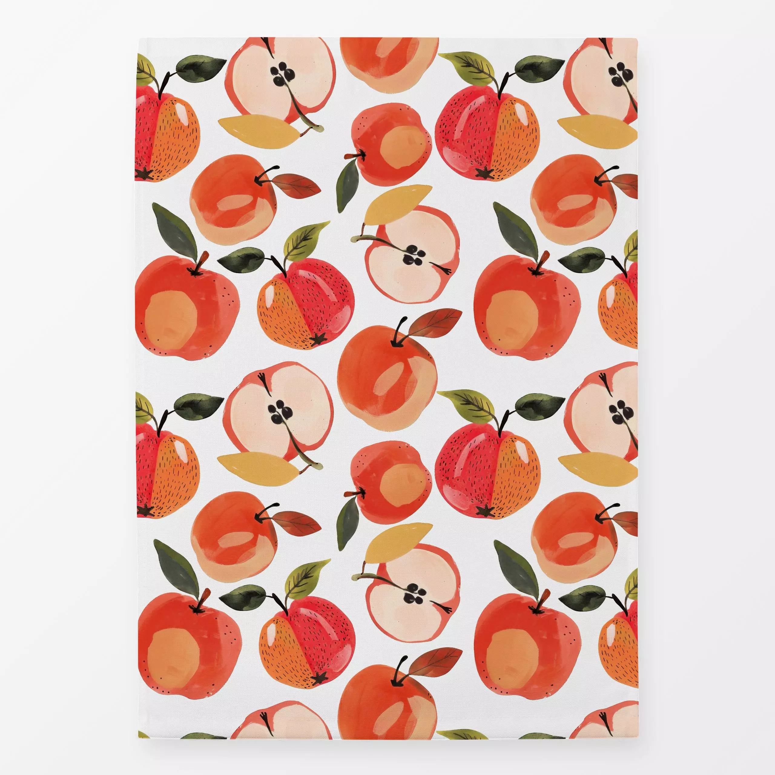 Geschirrtücher Apfelkompott weiß - von „Uta Naumann"; Muster, Natur, Garten, Apfel, herbstlich