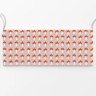 Bankauflage Fliegenpilz Pattern Beige