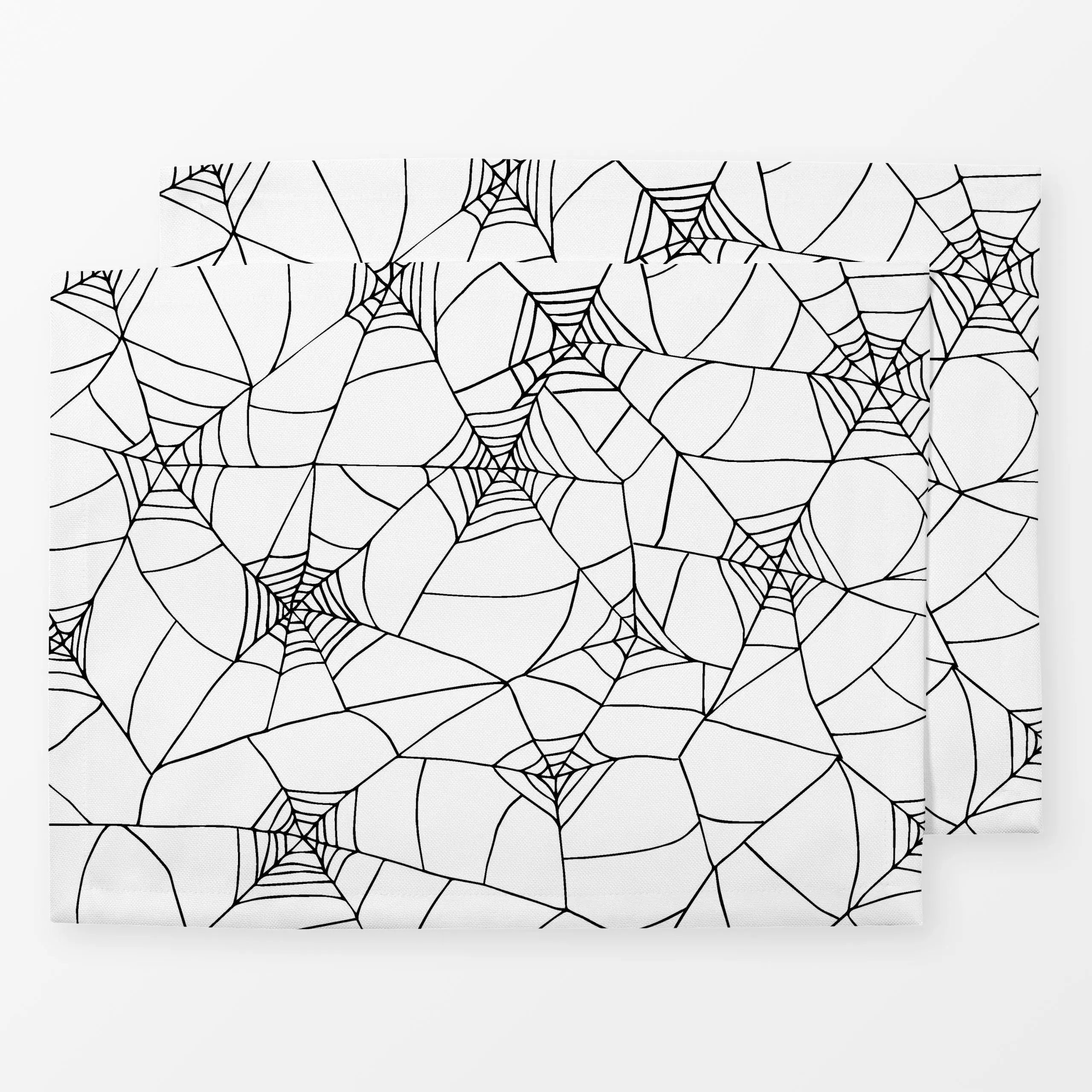 Tischset Spinnennetz - Symbole & Muster - von „Julia Schumacher"; schwarz, Kinder, Kissen, Herbst, netz, Weiss, juliaschumac...