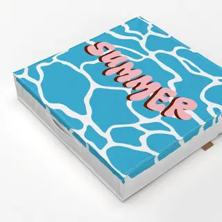 Bodenkissen Retro Summer Pool Typography