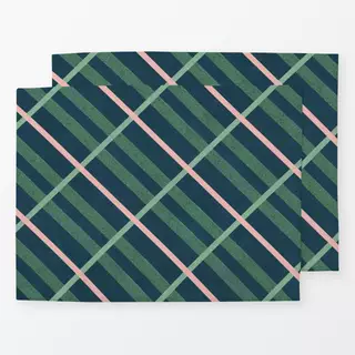 Tischset Scandi Kariert und Streifen I