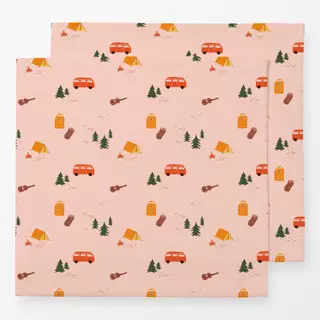 Servietten Vintage Camping