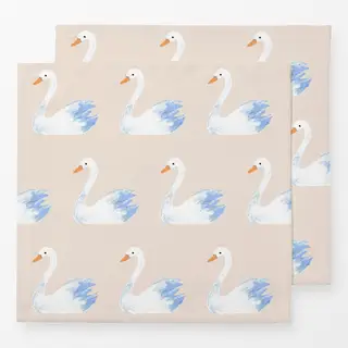 Servietten Schwanenpärchen
