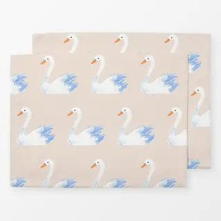 Tischset Schwanenpärchen