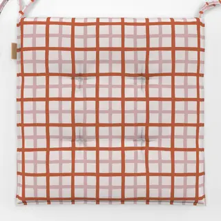 Sitzkissen Karo Muster Beige Braun