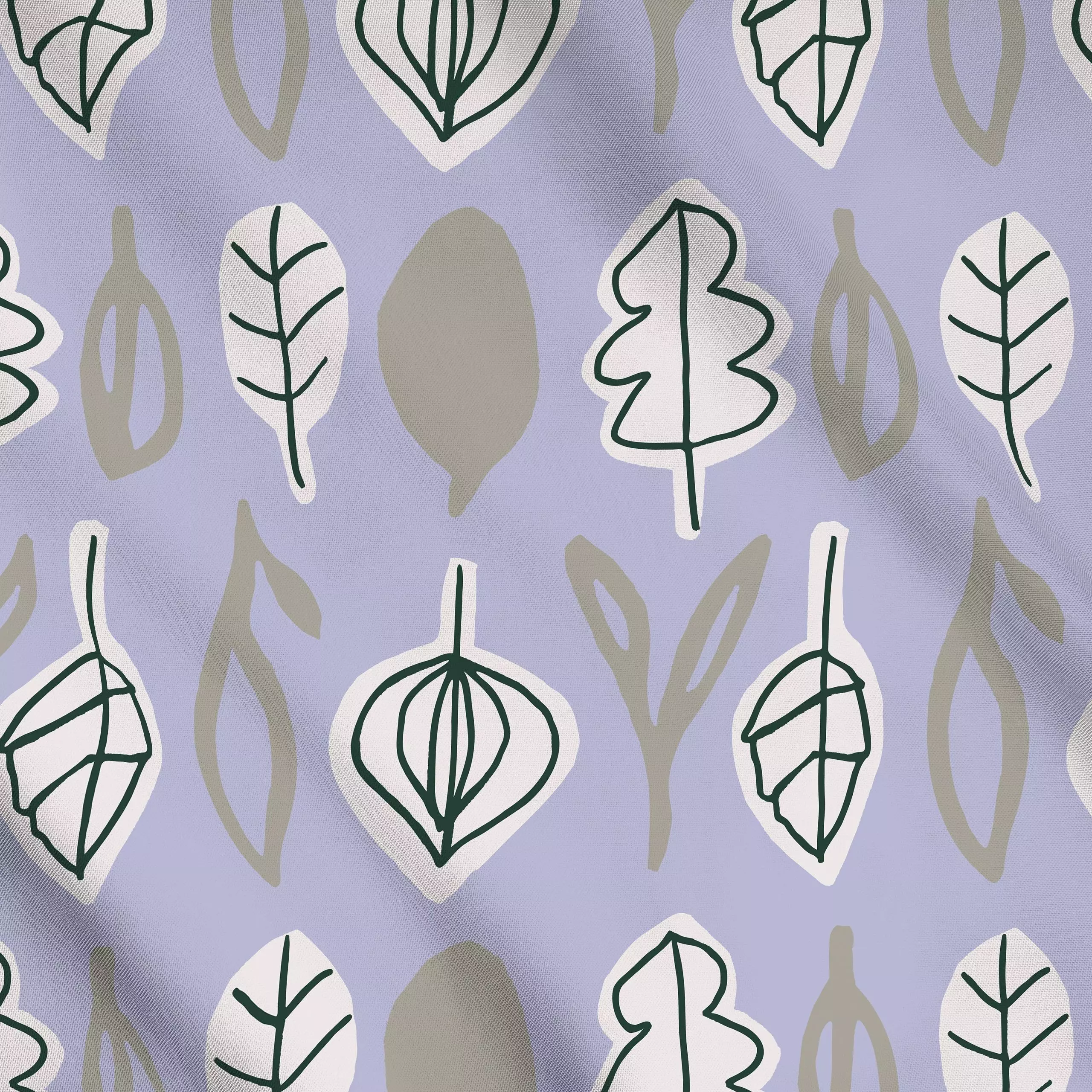 Meterware Lines and Leaves 10 - Pflanzen & Botanik - von „Mareike Böhmer"; Zweig, Natur, minimal, Blatt, abstrakt, Blätter, ...