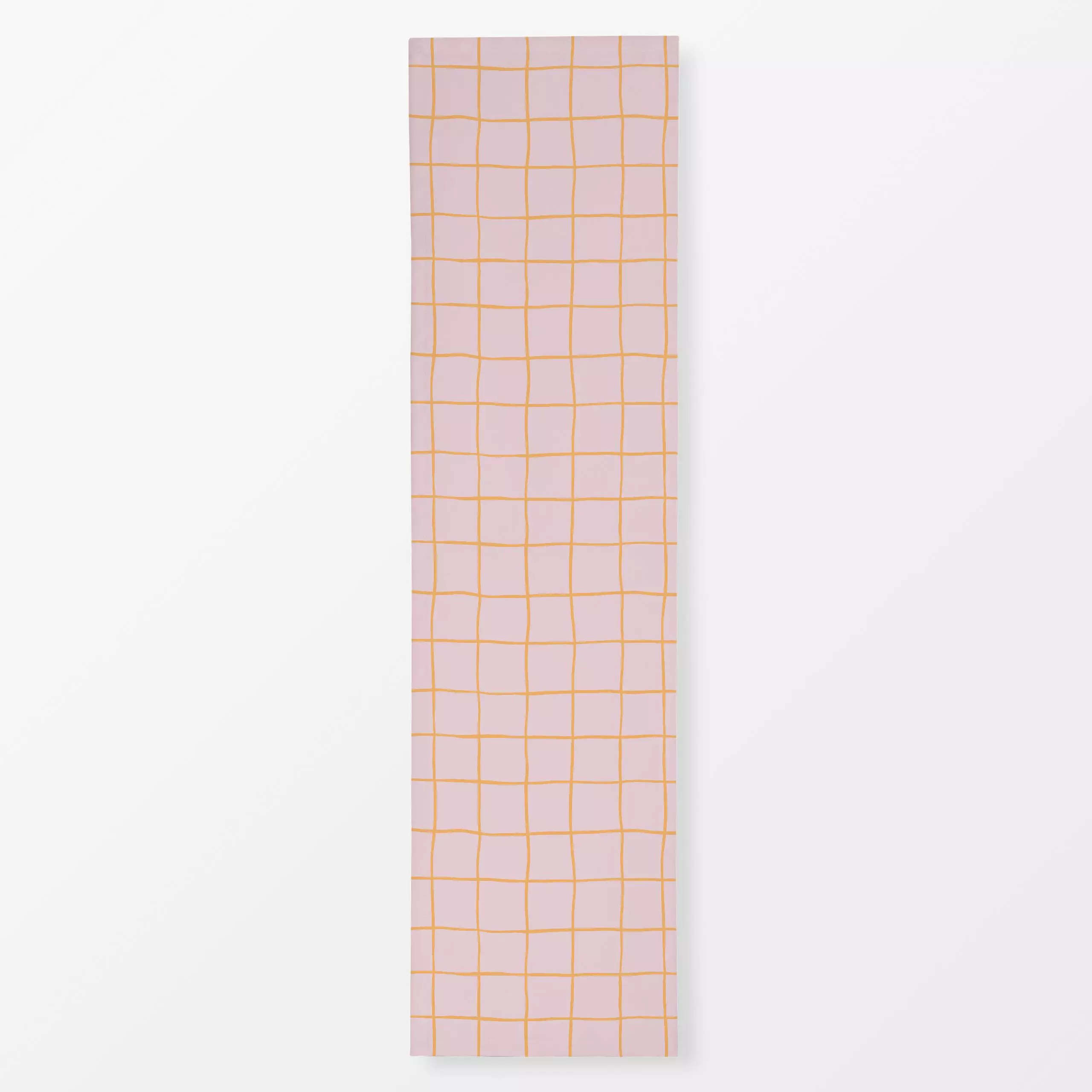 Tischläufer Karo Rosa Orange, gemustert, Ostern, von Studio Kesse